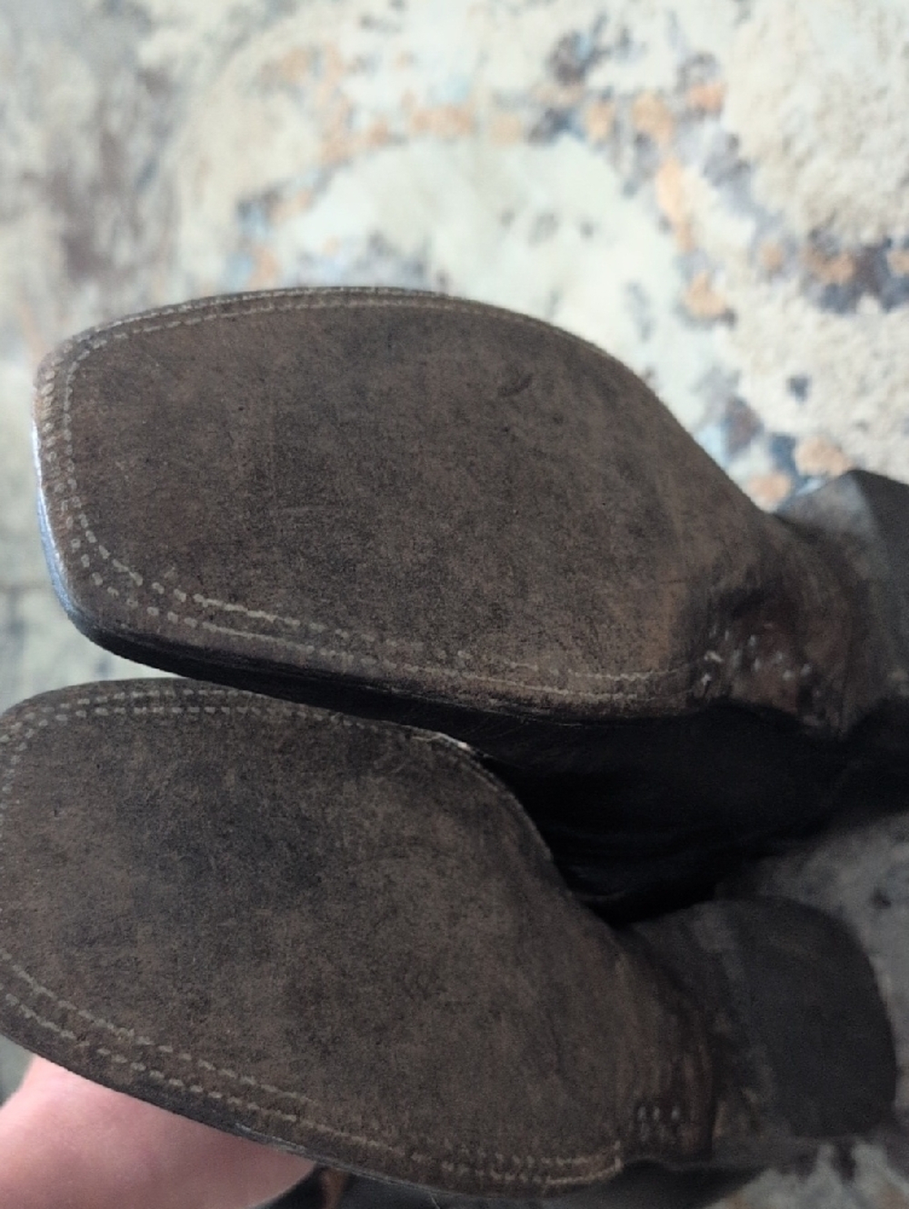 Black Leather Lucchese 2000 Cowboy Boots - Picture 6 of 10